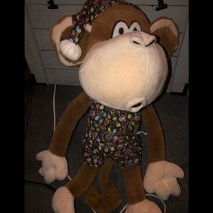 Bobby Jack Monkey Plush with Brown Pajamas 16" Tall